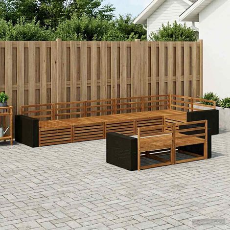 vidaXL Outdoor-Sofagarnitur 8 pcs Natur (1/5)