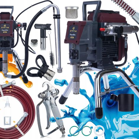 Zenthril Nova X Farbspritzgerät – 1200 W, 25 MPa, 1,8 l/min, 0,019" Düse  Pistolenset & 15 m Schlauch  Für Latexfarben, Lacke, Grundierungen  Airless Spritzsystem (1/5)
