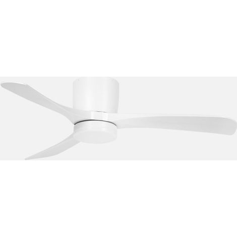 ABRILA - Ventilador DC Paterna 18W  3 Aspas  6 Velocidades  LED Integrado  Luz Opcional  Control Remoto  27x117x117 cm  Blanco
