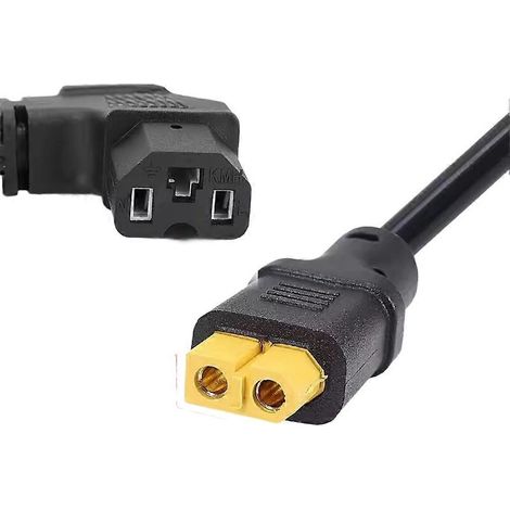 Câble de charge XT60 pour batterie de moto, connecteur femelle vers rallonge coudée à 3 broches (1/5)