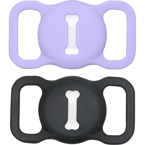 Support AirTag - Porte-AirTag En Silicone Souple Pour Collier De Chien Ou Chat - Compatible Colliers 1,7 À 2,5 Cm - 1 Pièce (1/5)