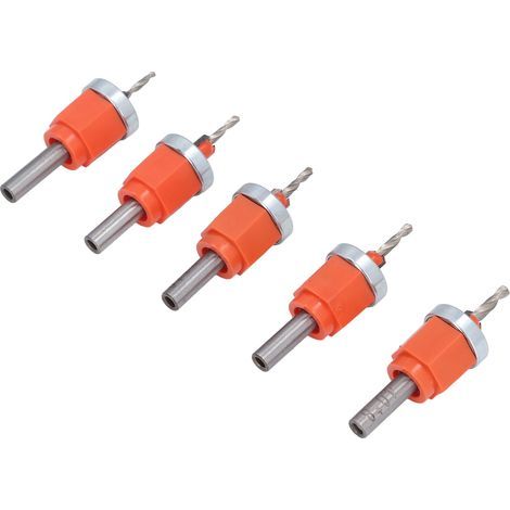 5-piece countersink drill bit set, 2.8, 3, 3.2, 3.5, 4mm diameter, adjustable depth, countersunk hole opener with wrench (1/5)