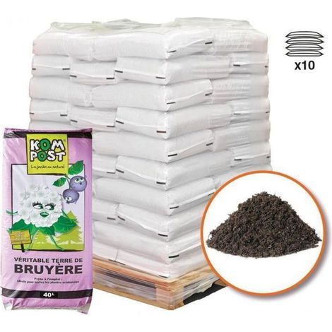 Racine – Terreau de bruyère forestière 10 sacs de 40 litres – Spécial plantation en milieu humide – Idéal pour sols acides et terrains lourds