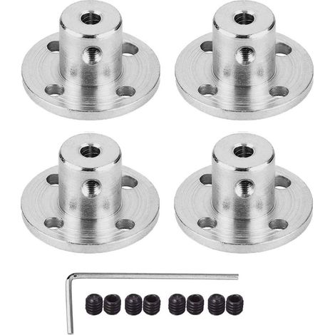Connecteur d'accouplement de bride de 4 pièces, accessoire d'accouplement de modèle de guide rigide, raccords d'axe d'arbre pour moteurs de modèle RC bricolage, 5MM