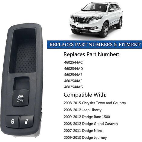 Interrupteur de verrouillage de porte et de lève-vitre électrique pour Chrysler-Country-Dodge 4602544AG 4602544AF (1/4)