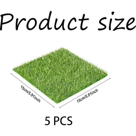 Miniature Artificial Grass Mats Miniature Artificial Grass Moss Green Artificial Grass Mat Garden Decoration Patio Micro (1/4)