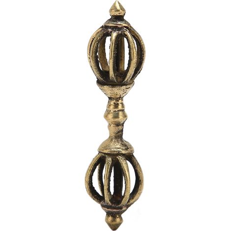 Dorje Vajra Phurba Artisanal en Laiton, Porte-Bonheur Tibétain, pour Collection, Temple et Bureau (1/5)