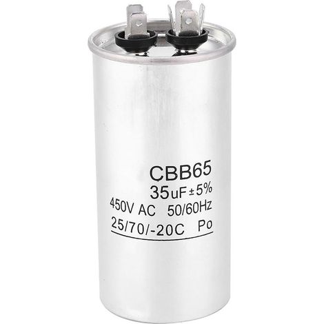 Condensateur de Démarrage CBB65 35µF 450V pour Climatisation en Aluminium (1/5)