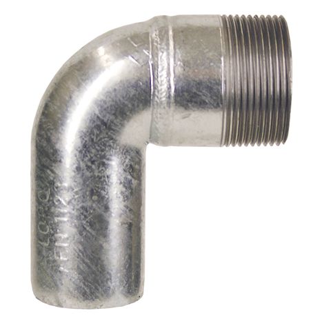 Loro-X-Winkelbogen 521X DN40/90 Gr.m. AG 2" Verbindg.zu Dunsthut 802X