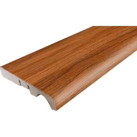 10 pezzi Battiscopa Mdf Rivestito in Teak mm 10 x 70 x 2400