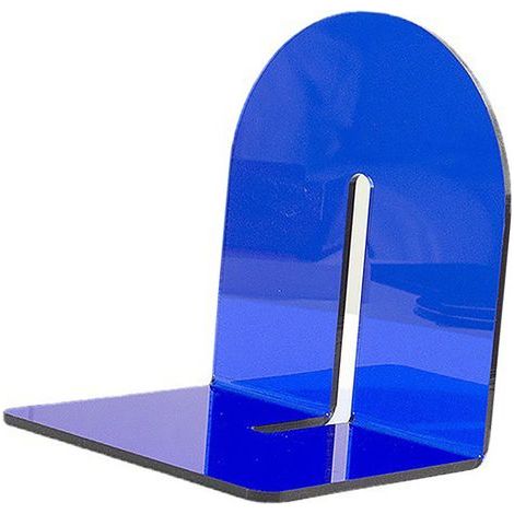 1 Pièce Serre‑livres en Acrylique Épais, Forme L Stop‑Livre, Organisateur de Bureau Translucide Bleu pour Maison, Bibliothèque et Bureau (1/5)