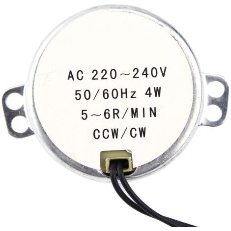 Moteur à Engrenages AC Synchrone 4W CW/CCW 5-6RPM, Moteur électrique pour le Contrôle d'automatisation et les Appareils Ménagers (1/4)