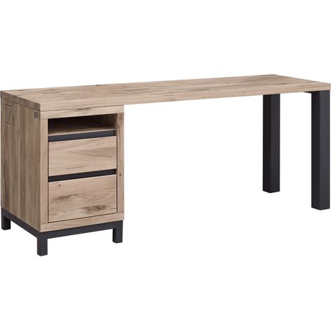 Schreibtisch Wildeiche 180x55x76 bianco geölt VILLANDERS 241
