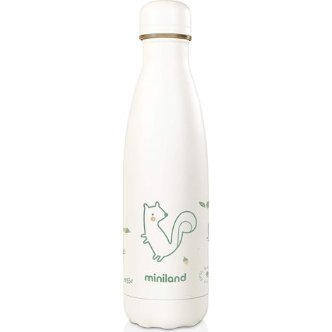 Miniland Natur Bottle Chip 500ml, bottiglia termica in acciaio inox, che mantiene la temperatura per più di 24 ore, 89345 (1/5)