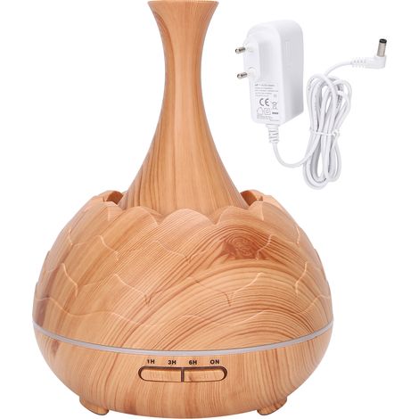 Aromatherapie-Diffusor mit 7 Farben, Holzoptik, 400 ml Fassungsvermögen, Luftbefeuchter, EU-Stecker 100–240 V (1/5)