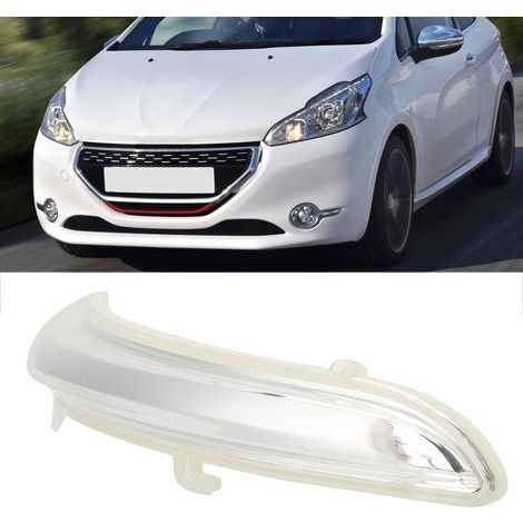 Clear cover for left side mirror indicator, compatible with Peugeot 208 2012-2017 - Indicator light housing replacement. (1/5)