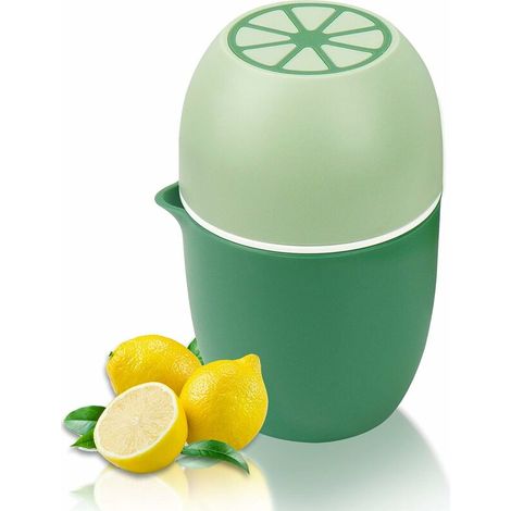 presse agrume manuel avec un design unique en forme de citron deux modes d'utilisation pour différents fruits (Vert) (1/5)