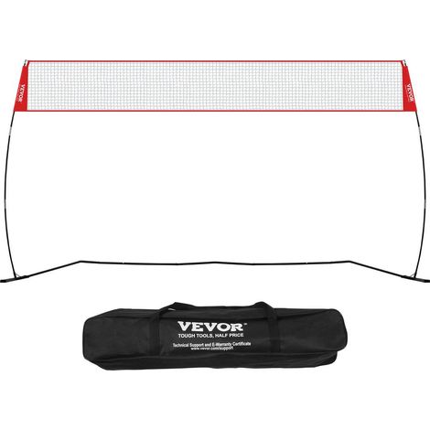 Entraînement Efficace au Volley : Filet Autoportant Portable 14 Pieds JH-204 à Hauteur Réglable avec Sac Rouge (1/5)
