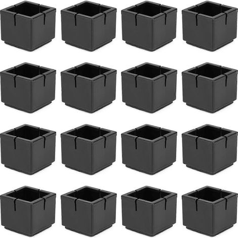 16 protections de sol pour pieds de chaise, compatibles avec les tables carrées de 3,2 à 3,5 cm de côté. (1/3)