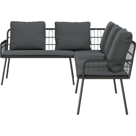 Maison Exclusive - Sofa mit Kissen Anthrazit 173 x 231 x 90cm Sta