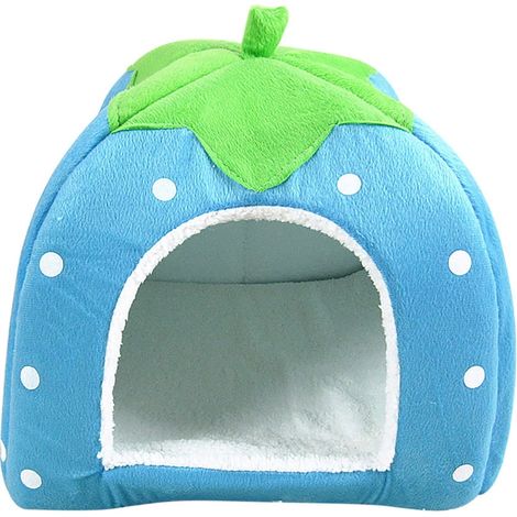 Maison Pour Animaux - Cabane Chaude En Peluche Avec Coussin Amovible - Pour Chats Chiens Lapins Cochons D Inde - Pliable - 1 Pièce (1/5)