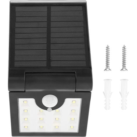 Lampe murale de jardin pliable à LED solaire, étanche, à induction infrarouge, 1 W, 14 LED (1/5)