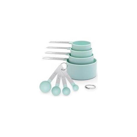 Lot de 8 Cuillere doseuse – 4 Cuillères Doseuses et 4 Tasses à Mesurer en PP et Inox, Outil de mesures précis pour Cuisine et Pâtisserie (1/5)