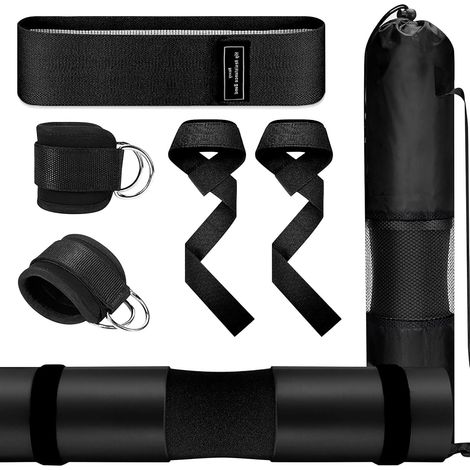 Ensemble de poussées de hanche en tissu polyester lourd avec coutures renforcées, convient pour une utilisation longue durée, accessoires de fitness renforcés (1/5)