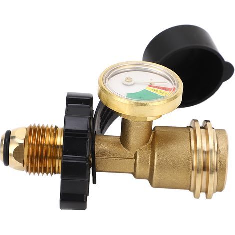 The QCC Type 1 gas tank pressure gauge converts the cylinder interface meter from 5 to 100 lb (1/5)