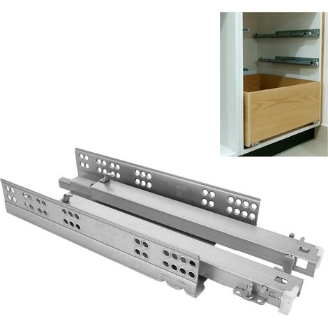 AMIG Coulisse pour tiroir à bille - Push Open 45 450 mm Acier Zingué (1/5)