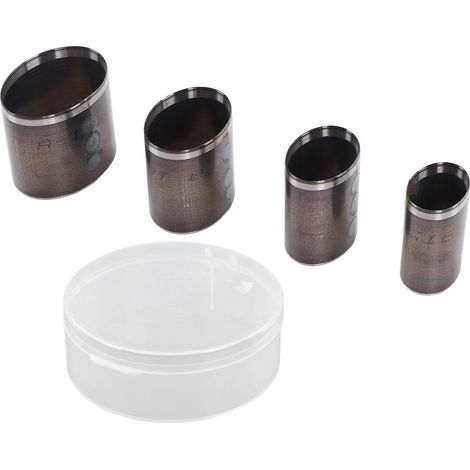 Set di fustelle per il taglio della pelle, in acciaio legato, di forma ovale, stampi per punzonatura manuale, strumenti per lavori creativi fai da te, 4 pezzi (1/5)
