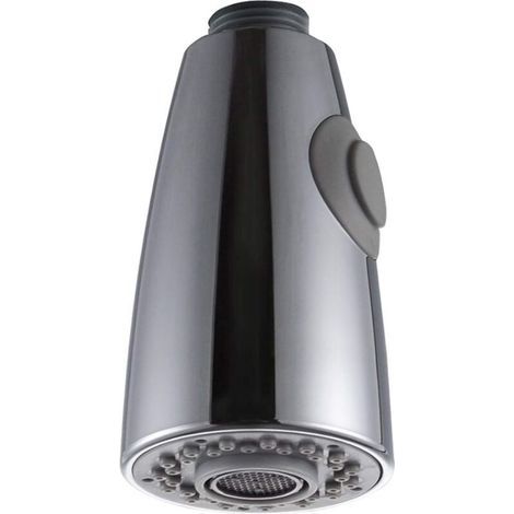 Kitchen tap pull-out spray head with 2 spray patterns – Polished chrome finish – Universal G 1/2 connection – Spray and jet modes (1/5)