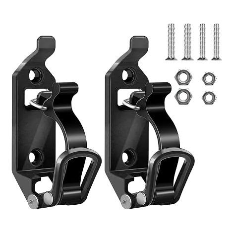 Roof Rack Bracket: 2 Pieces Car Bracket, Metal Rubber Roof Bars, Brackets with Screws and Non-Slip Patch for Truck Boat (Black) (1/5)