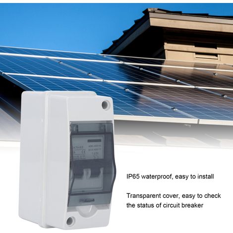 Disjoncteur miniature CC 2P 25A DC12V‑400V AC90‑400V, interrupteur sectionneur étanche IP65 pour système photovoltaïque solaire (1/5)