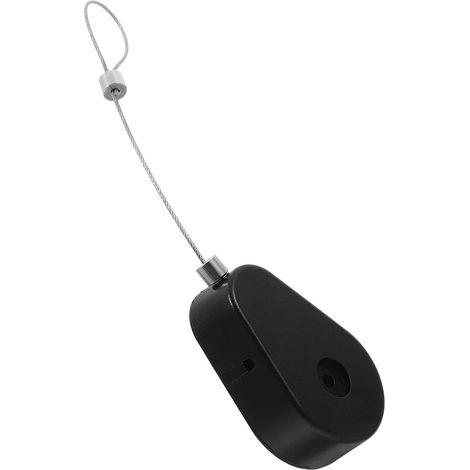 Support de Câble Rétractable et Protection la Perte en Plastique et Acier Noir, Câble de Sécurité Antivol Flexible pour Usage Polyvalent (1/5)