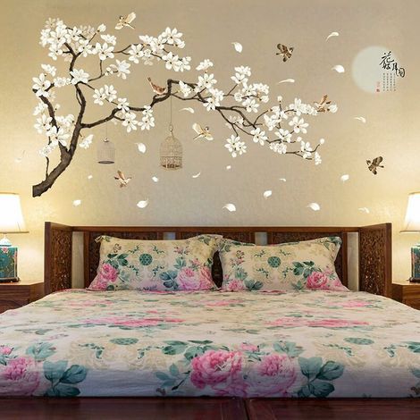 Sticker mural , Stickers Muraux Grand Taille Arbre Stickers Muraux Fleur Home Decor FangYuan Papiers Peints pour Le Salon Chambre Bricolage Vinyle Chambres Décoration, (1/5)