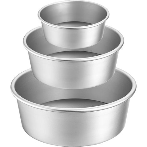 Moule à gâteau rond en trois parties, en aluminium antiadhésif professionnel.