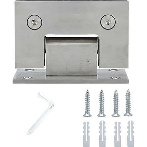 Support de mur de la charnière 8-12mm de la charnière 90° d'acier inoxydable pour la charnière de porte de douche de porte en verre (1/4)