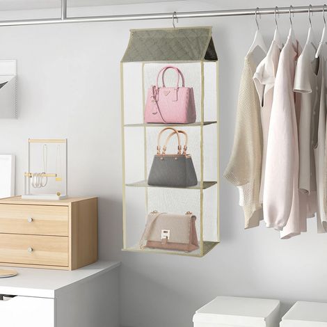 3 Tier Hanging Handbag Purse Storage Organizer (1/5)