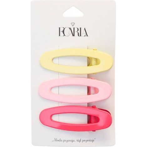 Juego de pinzas para el cabello grandes Ecarla, color pastel SP308, 3 piezas