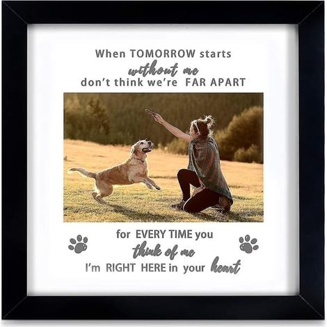 Cadre photo commémoratif pour chien ou chat, cadeau de deuil pour un animal de compagnie disparu. (1/5)