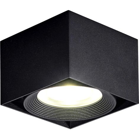 10W LED Plafonnier Spots lampe,Spots de plafond,Applique de Plafond, spots plafond orientables,LED Plafonniers,Éclairage de plafond,IP20,10x10x7cm (Noir-4000K) [Classe énergétique A+] (1/5)