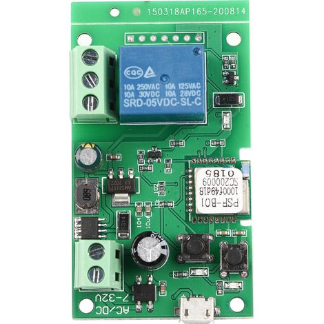 Interrupteur Intelligent WiFi 50Hz sans Fil avec Module Relais à Auto-blocage (1/5)