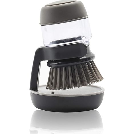 Brosse À Vaisselle - Distributeur De Savon Intégré - Support De Rangement Antidérapant - Pour Évier Casseroles Et Plans De Travail - 1 Pièce (1/5)