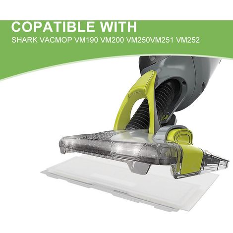 Recharges de lingettes VACCOP pour aspirateur et balai à franges jetables Shark VMP10, blanches, paquet de 10 (1/5)