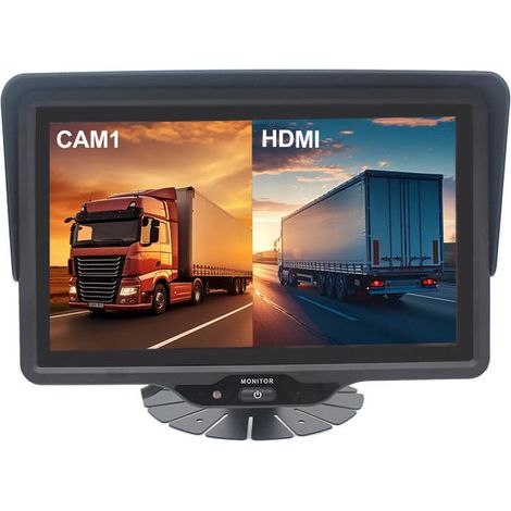 Monitor para cámara de visión trasera de 10", 1 canal HDMI, 2 canales AHD, 12-24 V. (1/5)