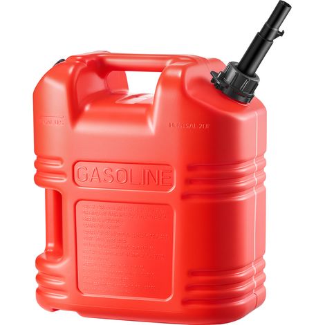 Mophorn Kraftstoffkanister, 19 L, Benzinkanister mit Ausguss und transparenter Skala, maximale Durchflussrate 15 L/min, Flüssigkeitsbehälter für Autos, Motorräder, ATVs und UTVs, rot, 1 Stück.