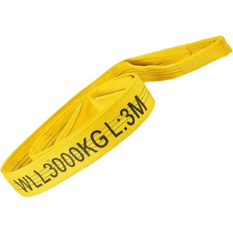 Dema – Sangle tour d'arbre 3000mm – Largeur 90mm – Charge 3 Tonnes – Boucles renforcées pour treuils – Fibres synthétiques insensibles à l'eau