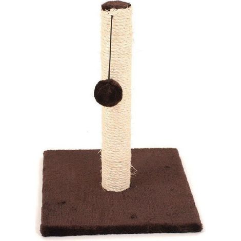 TrAdE Shop Traesio - Tiragraffi Gioco Con Palla Palestra Per Gatto Unghie Base Morbida Altezza 33cm -