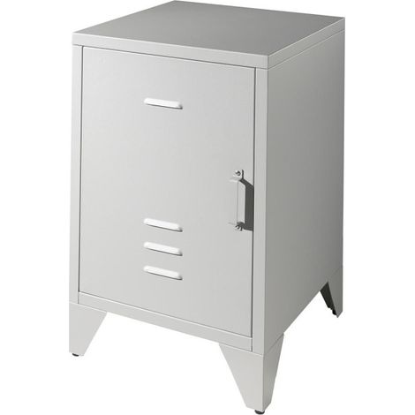Table de Chevet Enfant "Bronxx" 60cm Gris Mat (1/3)
